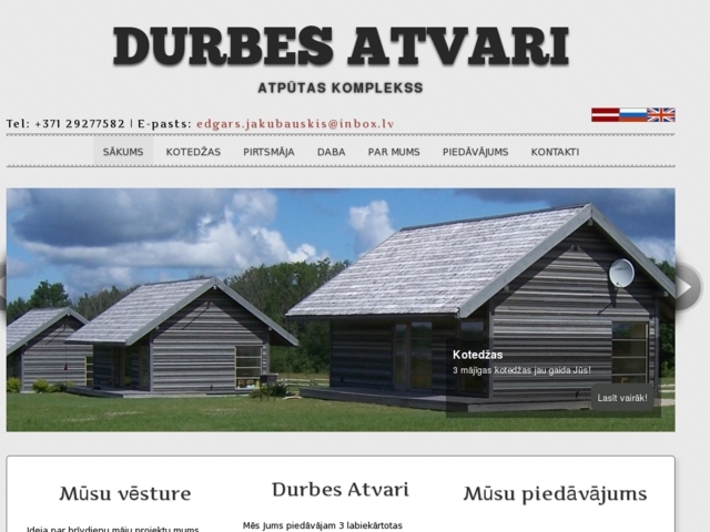 Durbes atvari brīvdienu māja, E&R projekts, SIA