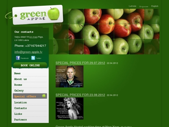 Green Apple hostelis, Hotel Rīga, SIA