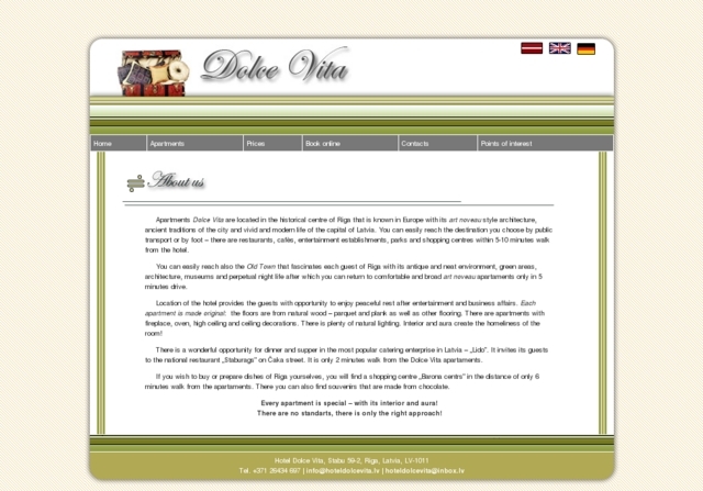 Dolce Vita viesnīca, Mauricas, SIA