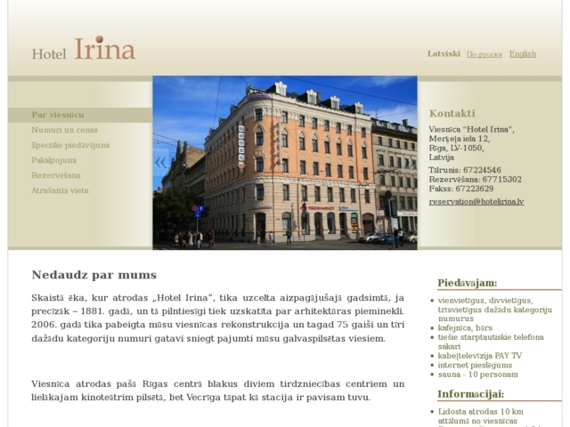 Hotel Irina, Viesis, SIA